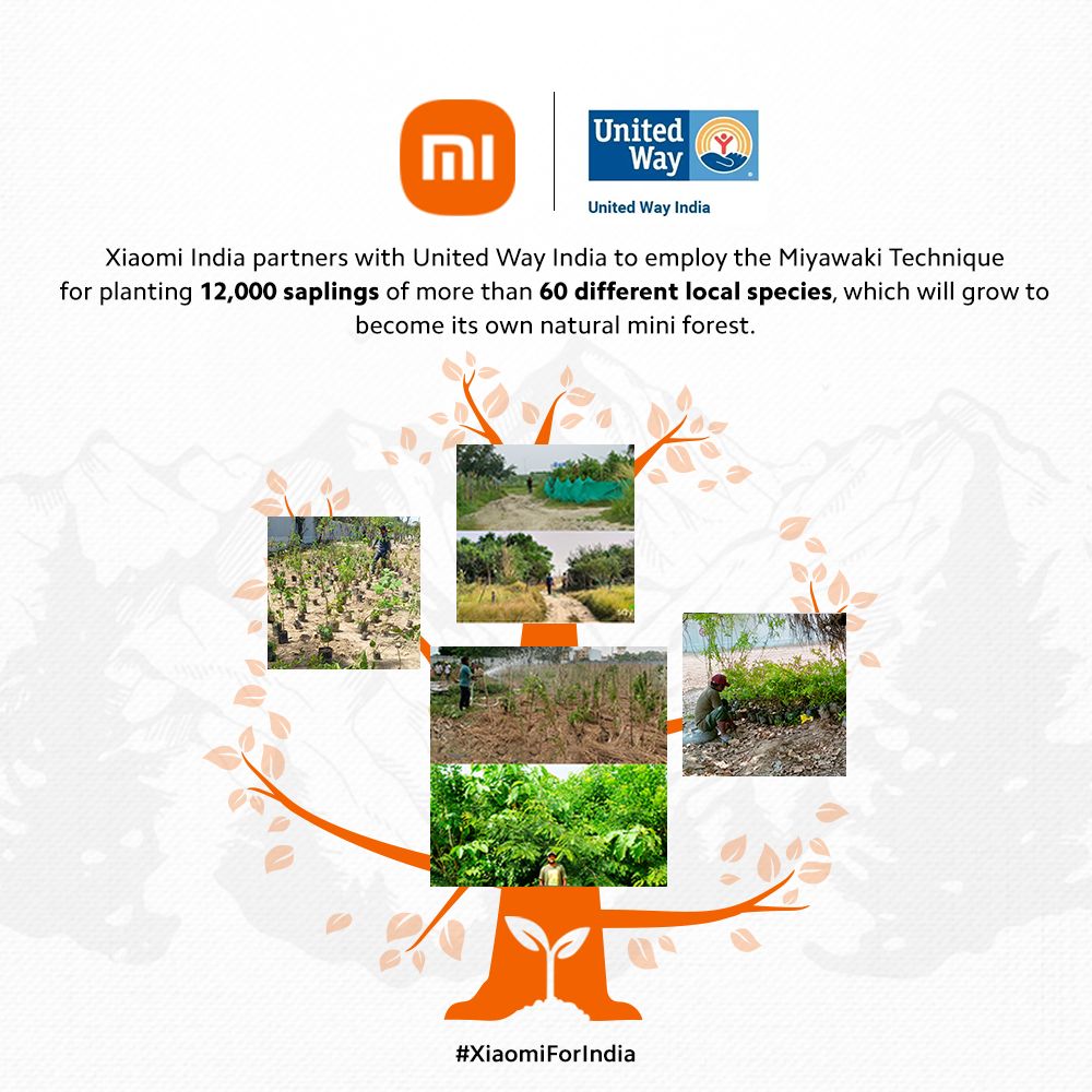 Miyawaki Plantation Campaign: Xiaomi India & United Way India Join Hands to Restore Nature